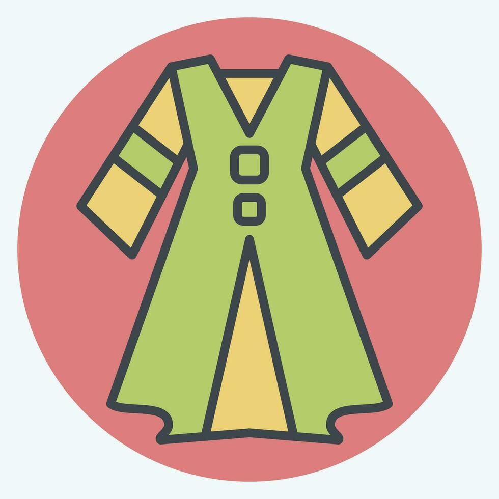 Icon Dress. related to Celtic symbol. color mate style. simple design editable. simple illustration vector