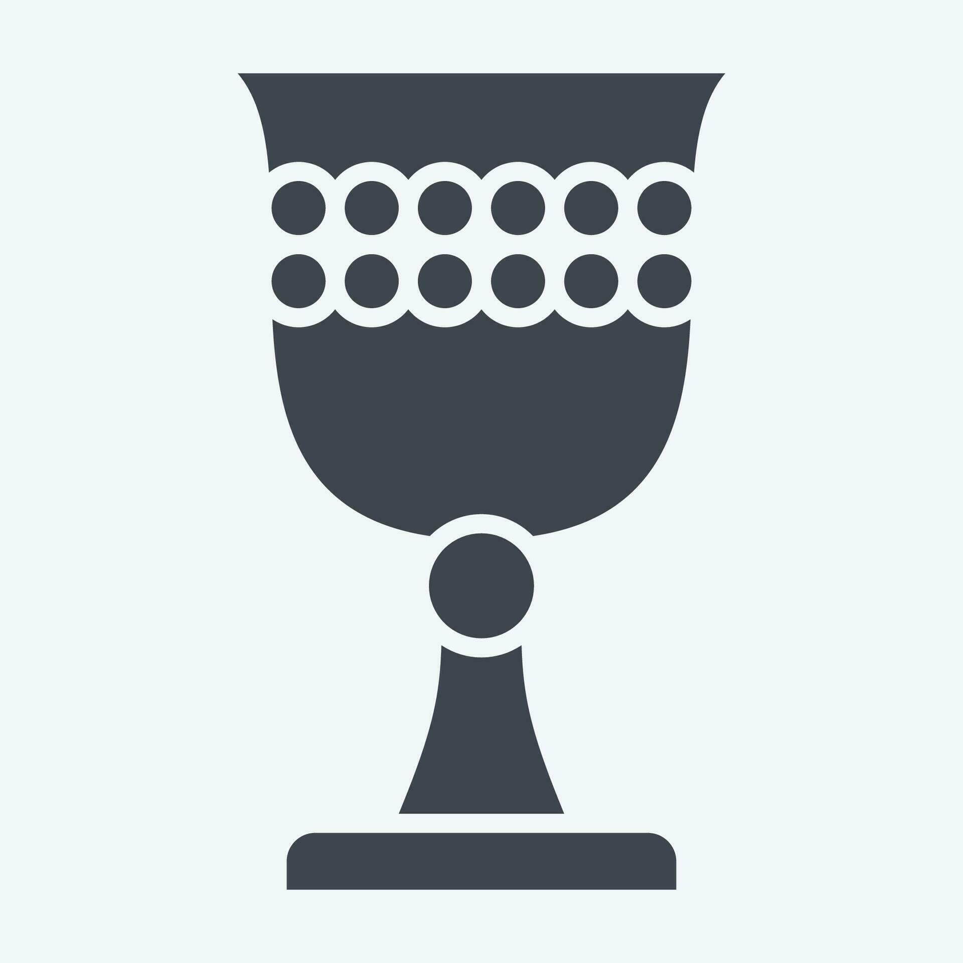Icon Chalice. related to Celtic symbol. glyph style. simple design