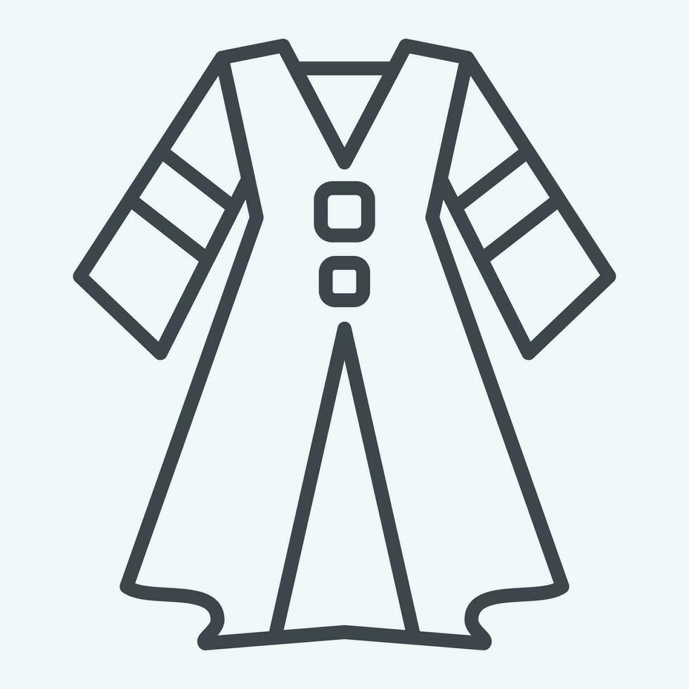 Icon Dress. related to Celtic symbol. line style. simple design editable. simple illustration vector