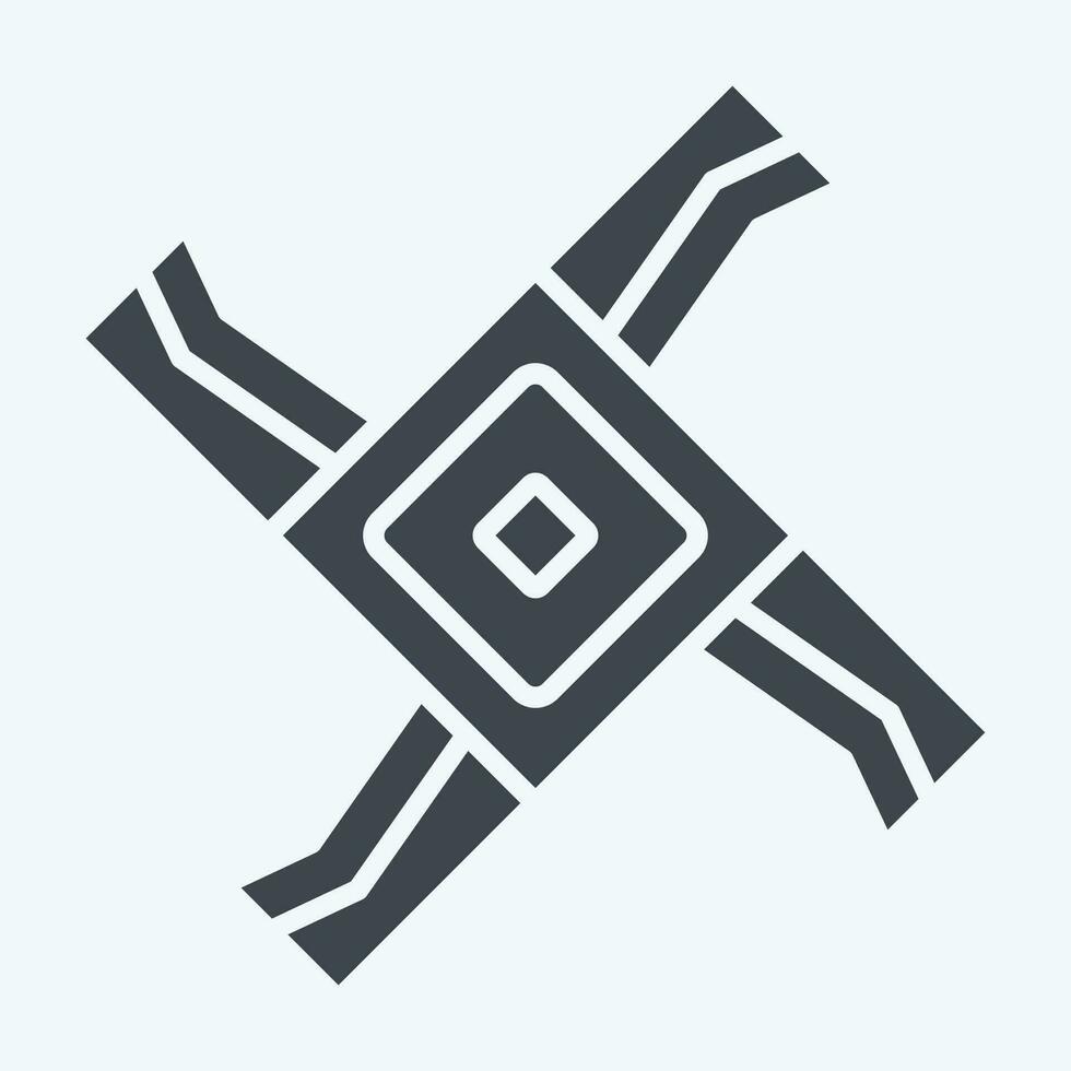 Icon Brigid Cross. related to Celtic symbol. glyph style. simple design editable. simple illustration vector