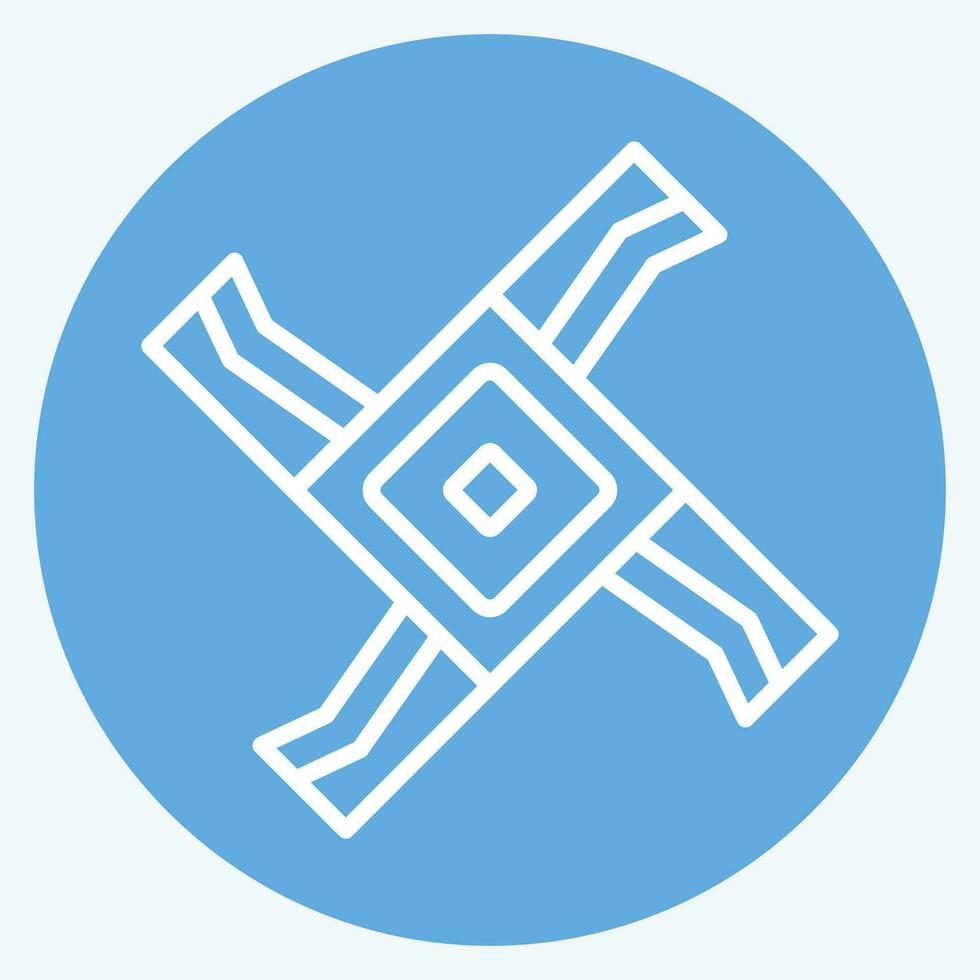 Icon Brigid Cross. related to Celtic symbol. blue eyes style. simple design editable. simple illustration vector