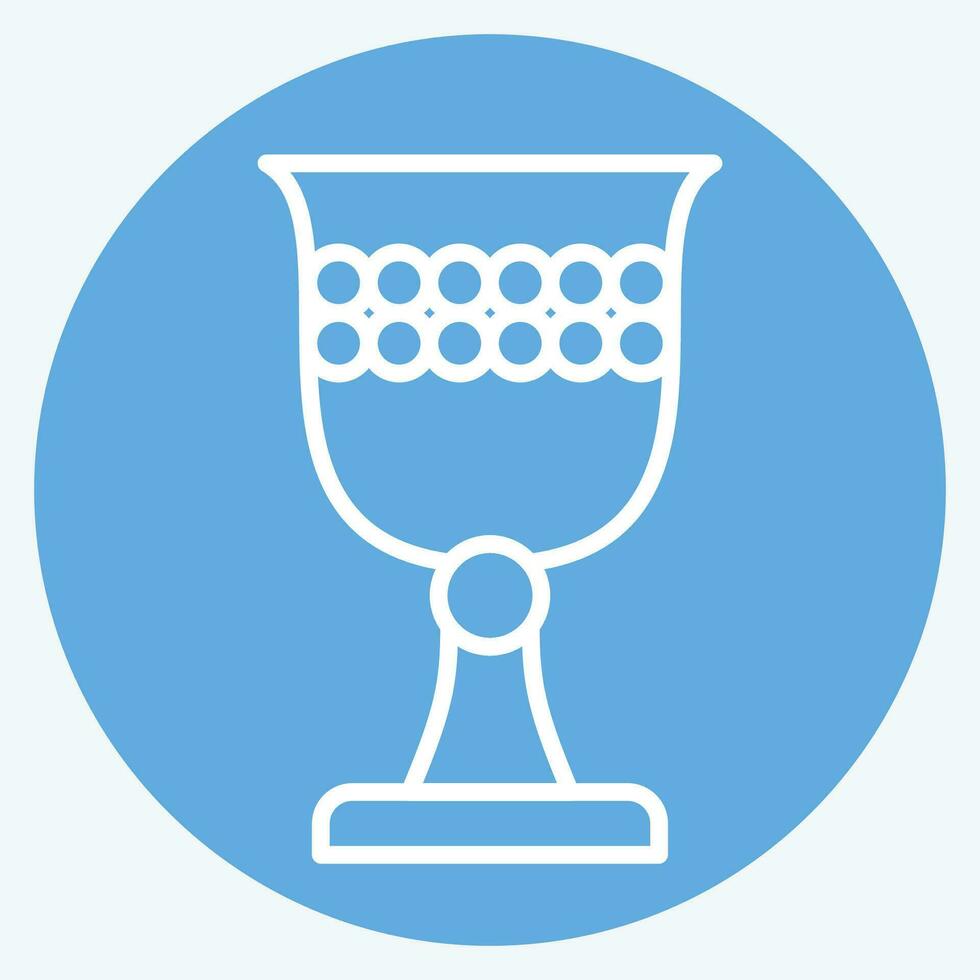 Icon Chalice. related to Celtic symbol. blue eyes style. simple design editable. simple illustration vector
