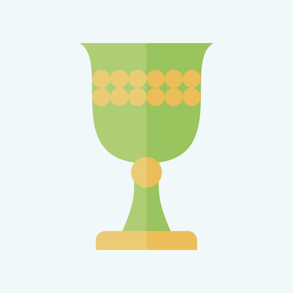 Icon Chalice. related to Celtic symbol. flat style. simple design editable. simple illustration vector