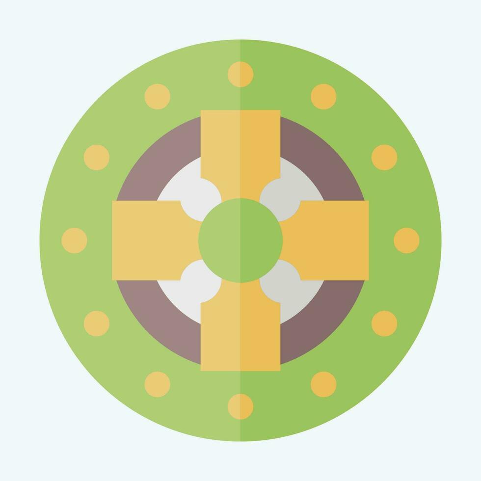 Icon Coin. related to Celtic symbol. flat style. simple design editable. simple illustration vector