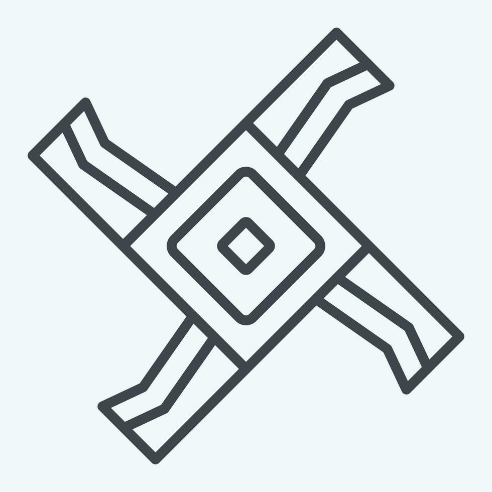 Icon Brigid Cross. related to Celtic symbol. line style. simple design editable. simple illustration vector