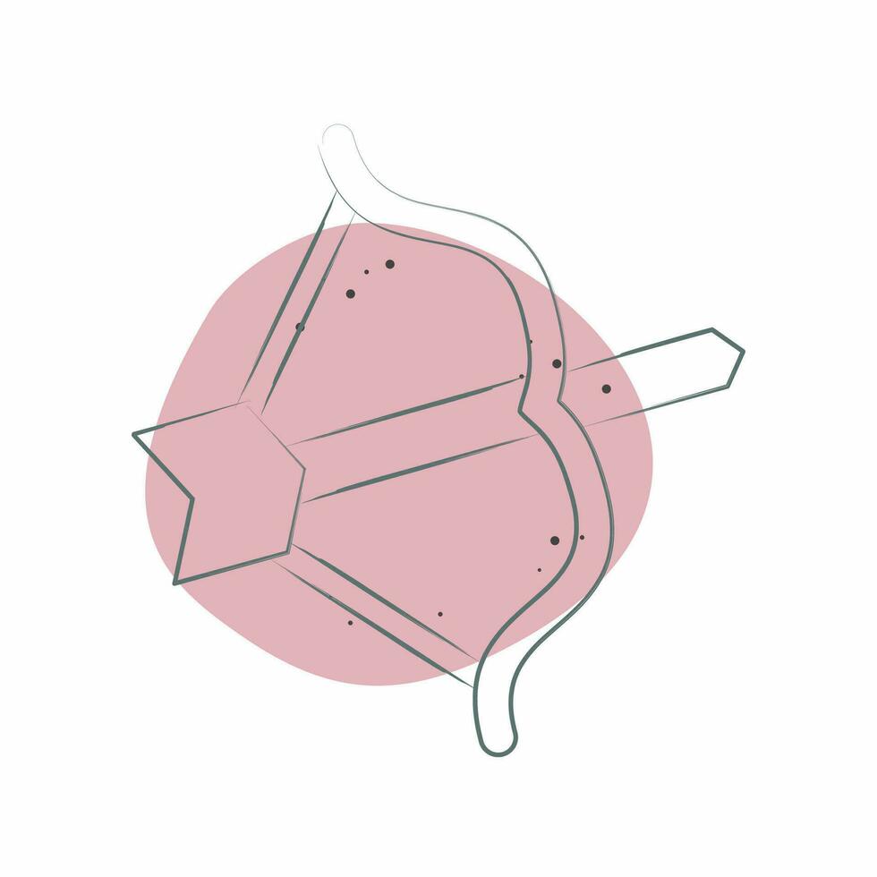 Icon Archery. related to Celtic symbol. Color Spot Style. simple design editable. simple illustration vector