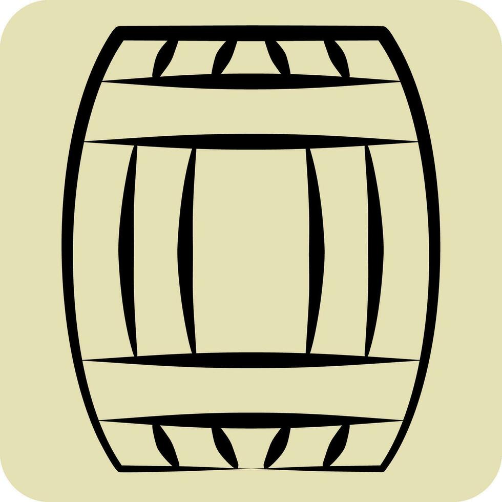 Icon Barrel. related to Celtic symbol. hand drawn style. simple design editable. simple illustration vector