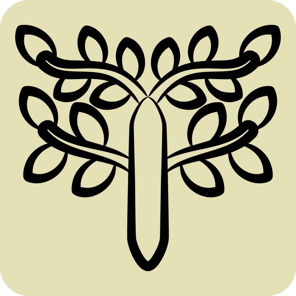 Icon Celtic. related to Celtic symbol. hand drawn style. simple design editable. simple illustration vector