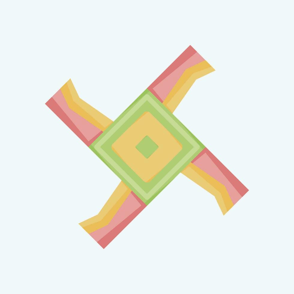 Icon Brigid Cross. related to Celtic symbol. flat style. simple design editable. simple illustration vector