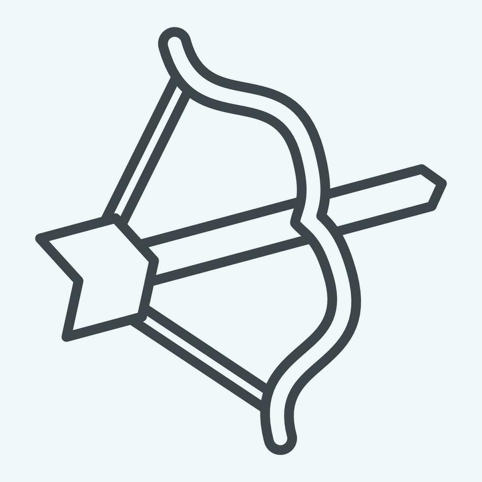 Icon Archery. related to Celtic symbol. line style. simple design editable. simple illustration vector