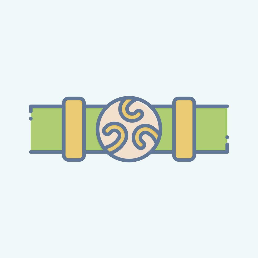 icono cinturón. relacionado a céltico símbolo. garabatear estilo. sencillo diseño editable. sencillo ilustración vector