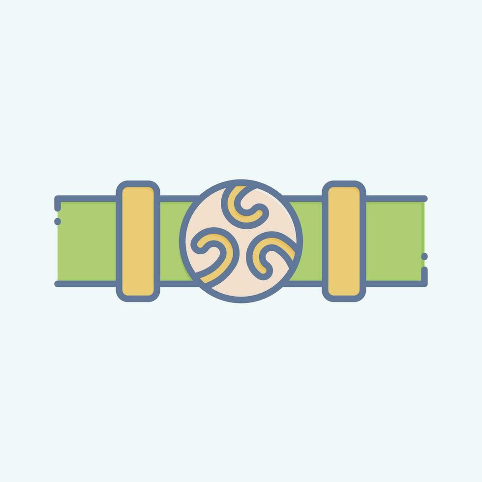 Icon Belt. related to Celtic symbol. doodle style. simple design editable. simple illustration vector