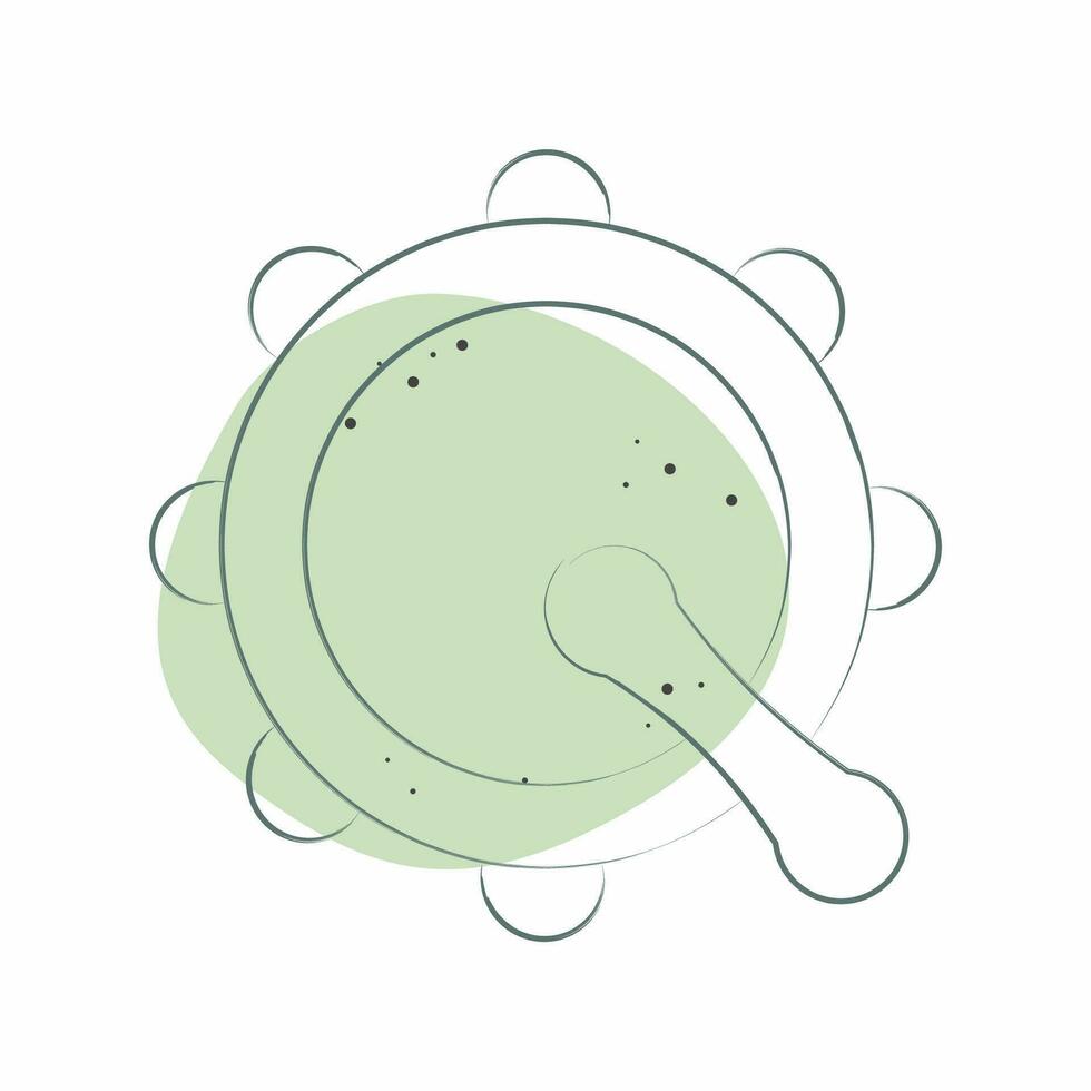 Icon Bodhran. related to Celtic symbol. Color Spot Style. simple design editable. simple illustration vector