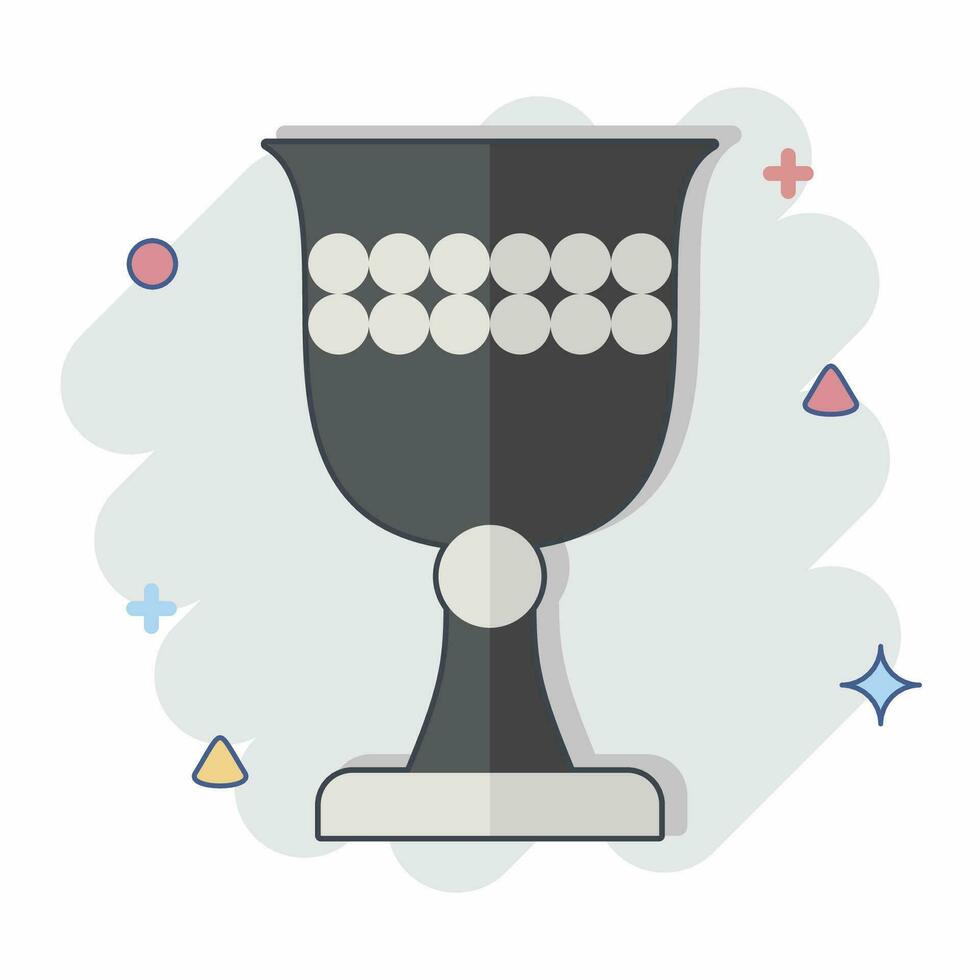 Icon Chalice. related to Celtic symbol. comic style. simple design editable. simple illustration vector