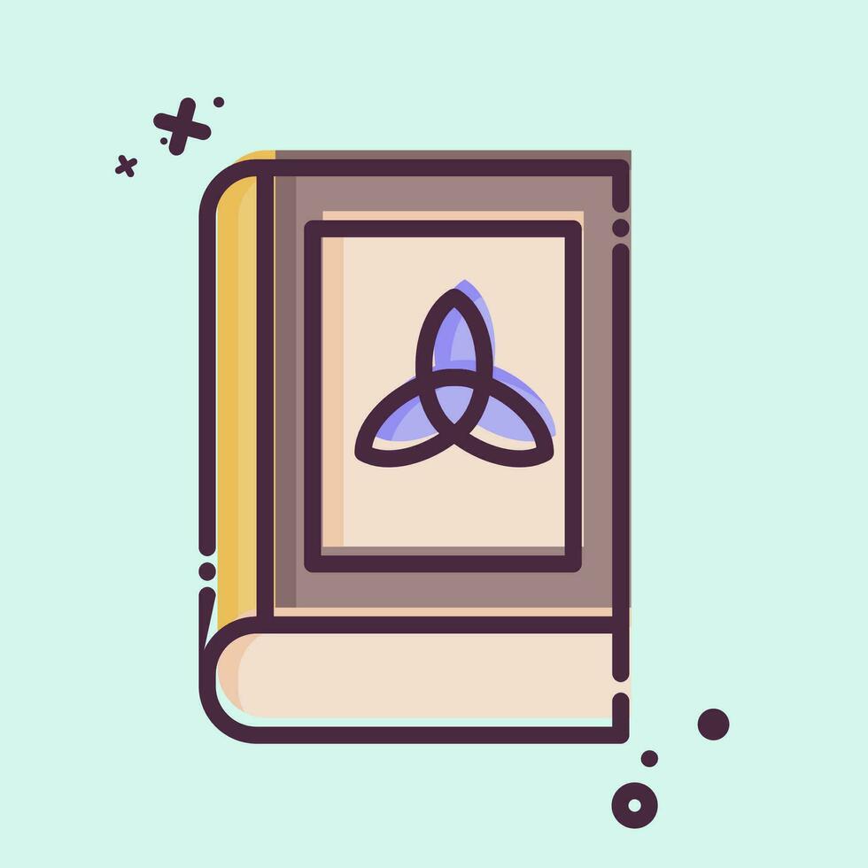Icon Book. related to Celtic symbol. MBE style. simple design editable. simple illustration vector