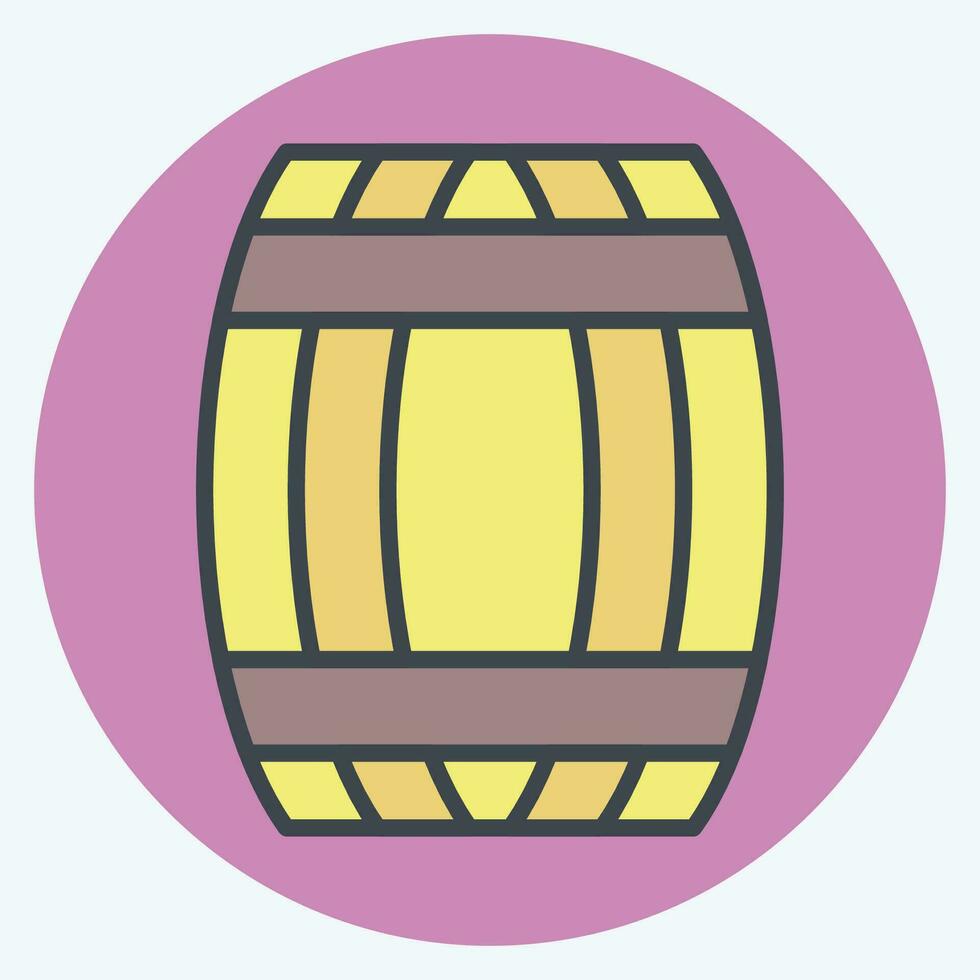 Icon Barrel. related to Celtic symbol. color mate style. simple design editable. simple illustration vector