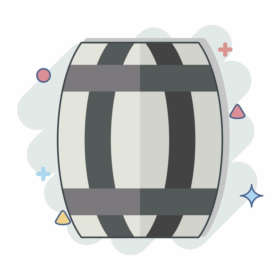 Icon Barrel. related to Celtic symbol. comic style. simple design editable. simple illustration vector