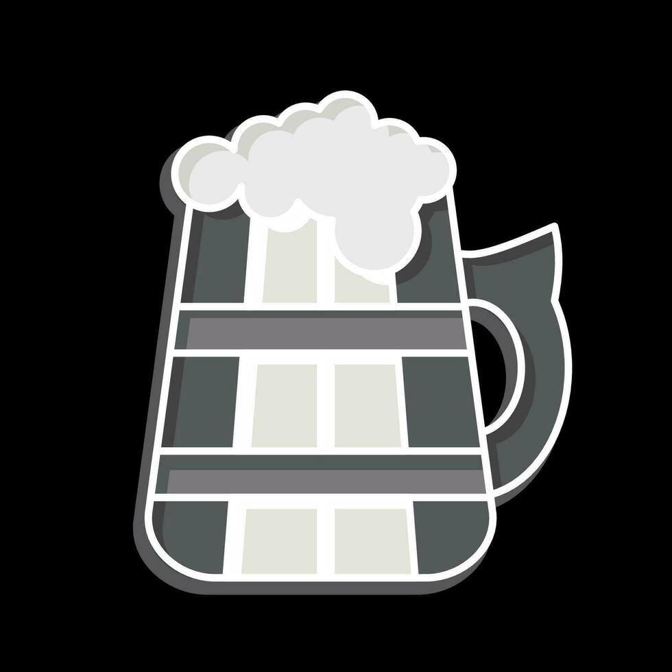 Icon Beer. related to Celtic symbol. glossy style. simple design editable. simple illustration vector