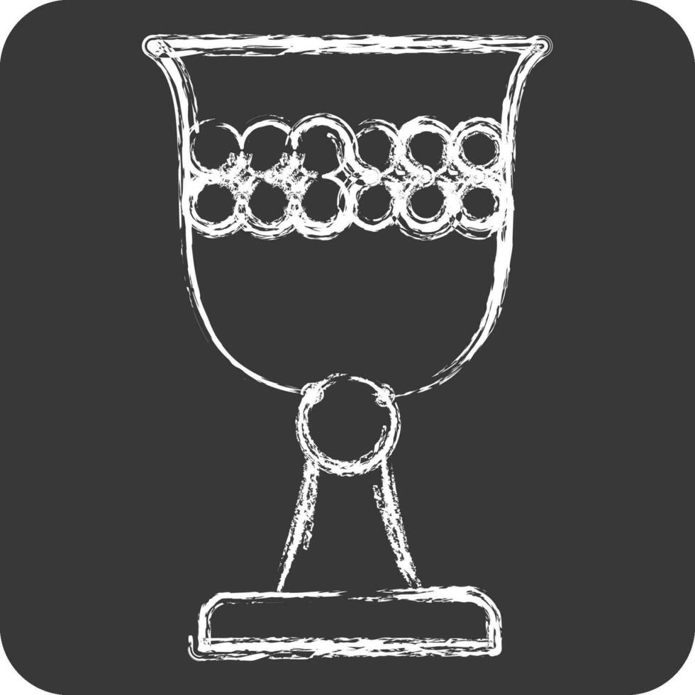 Icon Chalice. related to Celtic symbol. chalk Style. simple design editable. simple illustration vector