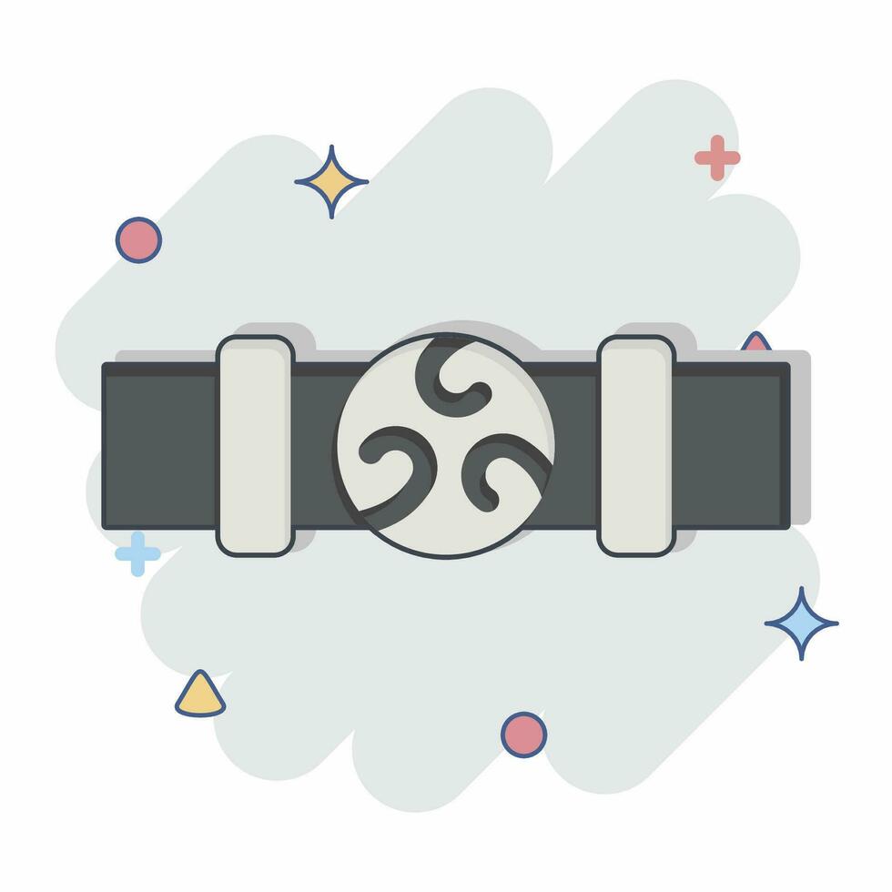 Icon Belt. related to Celtic symbol. comic style. simple design editable. simple illustration vector