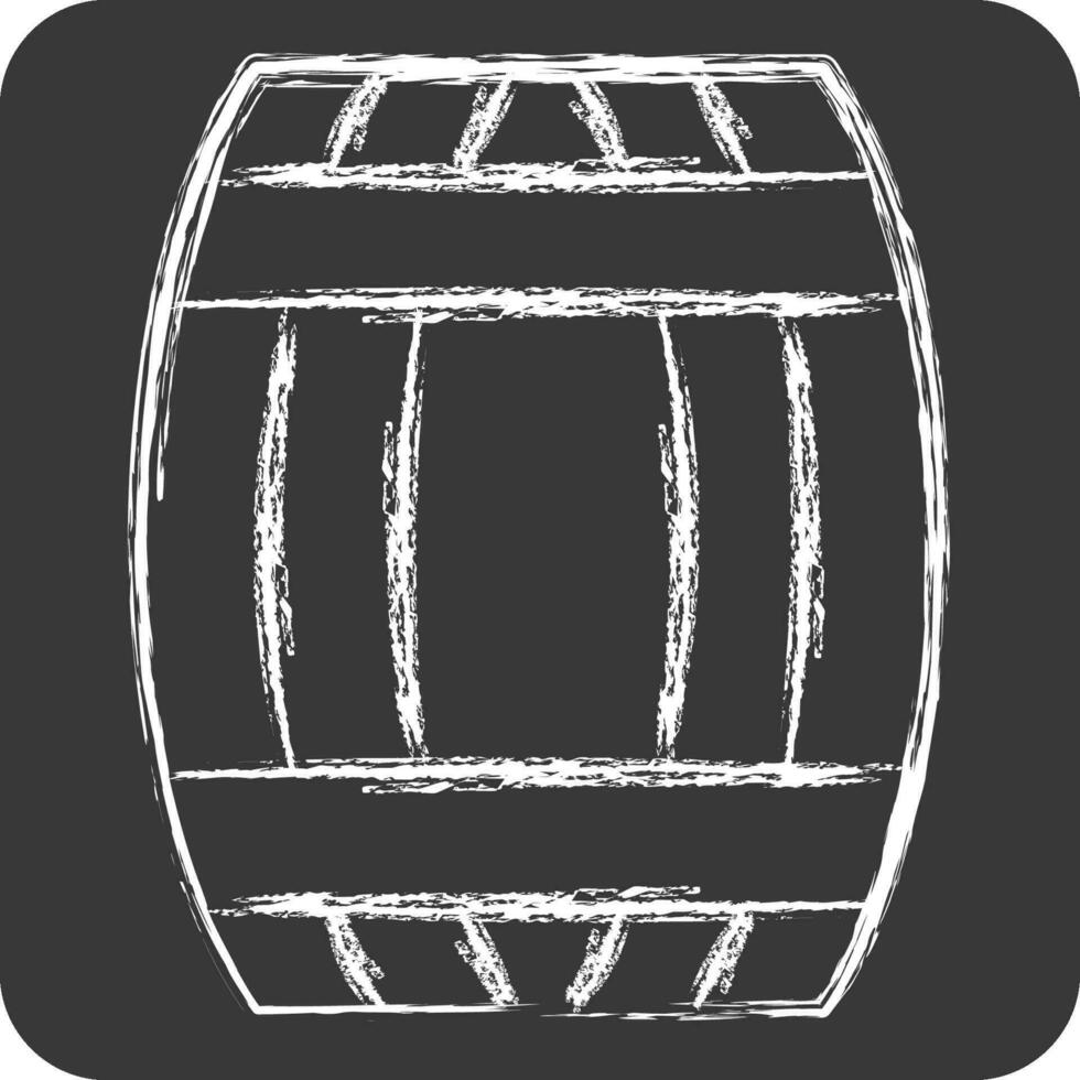 icono barril. relacionado a céltico símbolo. tiza estilo. sencillo diseño editable. sencillo ilustración vector