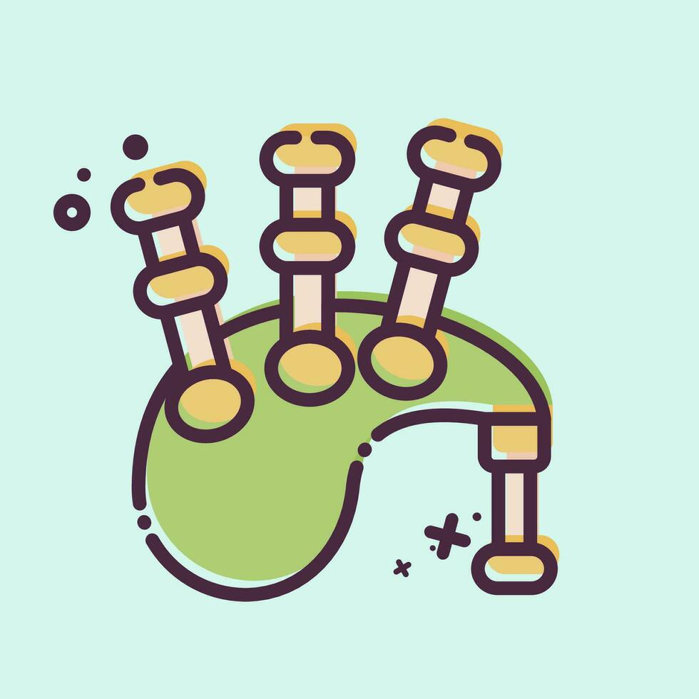 Icon Bagpipes. related to Celtic symbol. MBE style. simple design editable. simple illustration vector