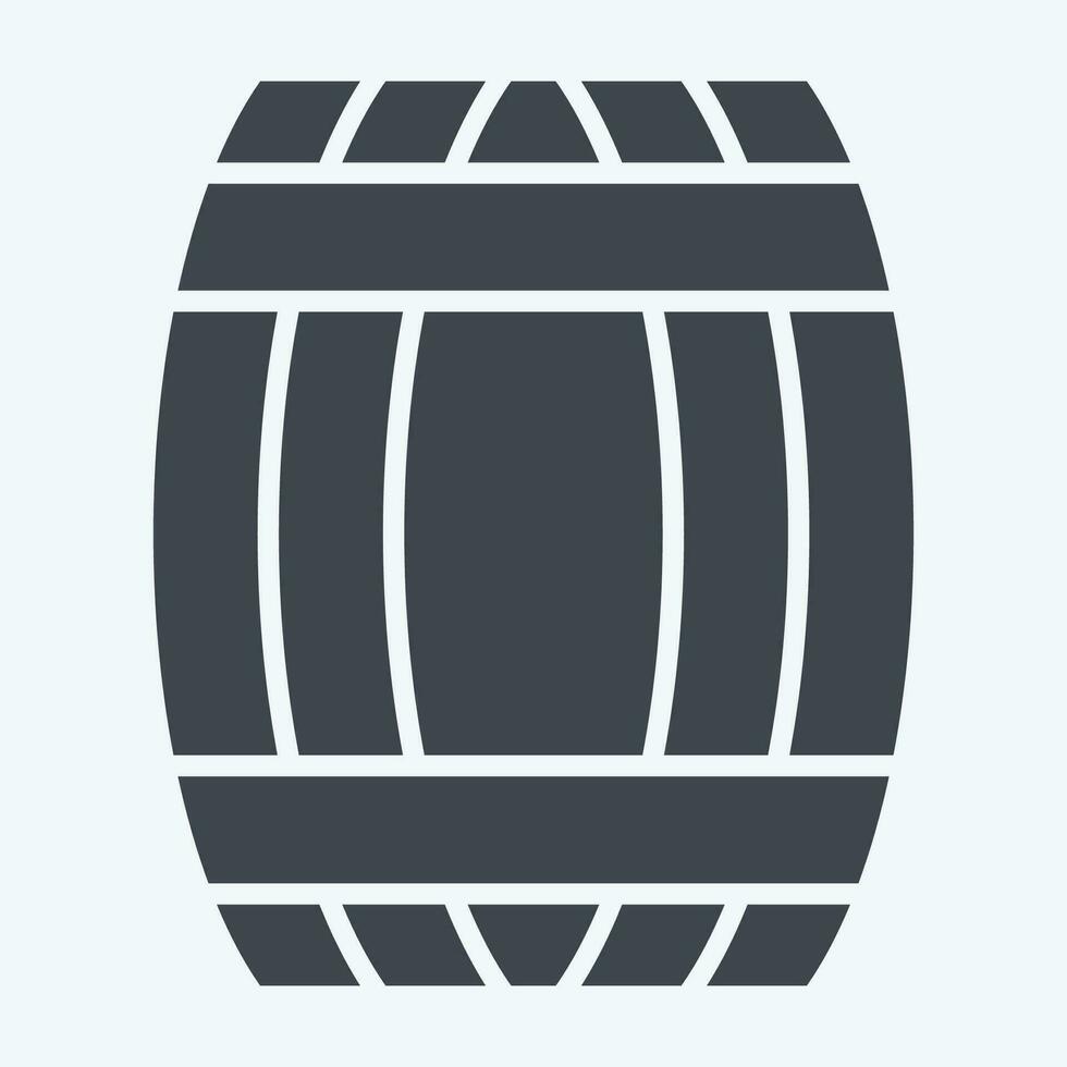 Icon Barrel. related to Celtic symbol. glyph style. simple design editable. simple illustration vector