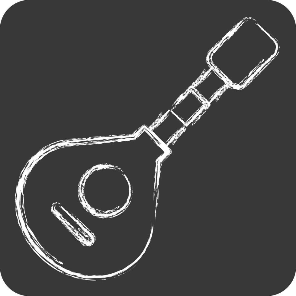 Icon Bouzouki. related to Celtic symbol. chalk Style. simple design editable. simple illustration vector