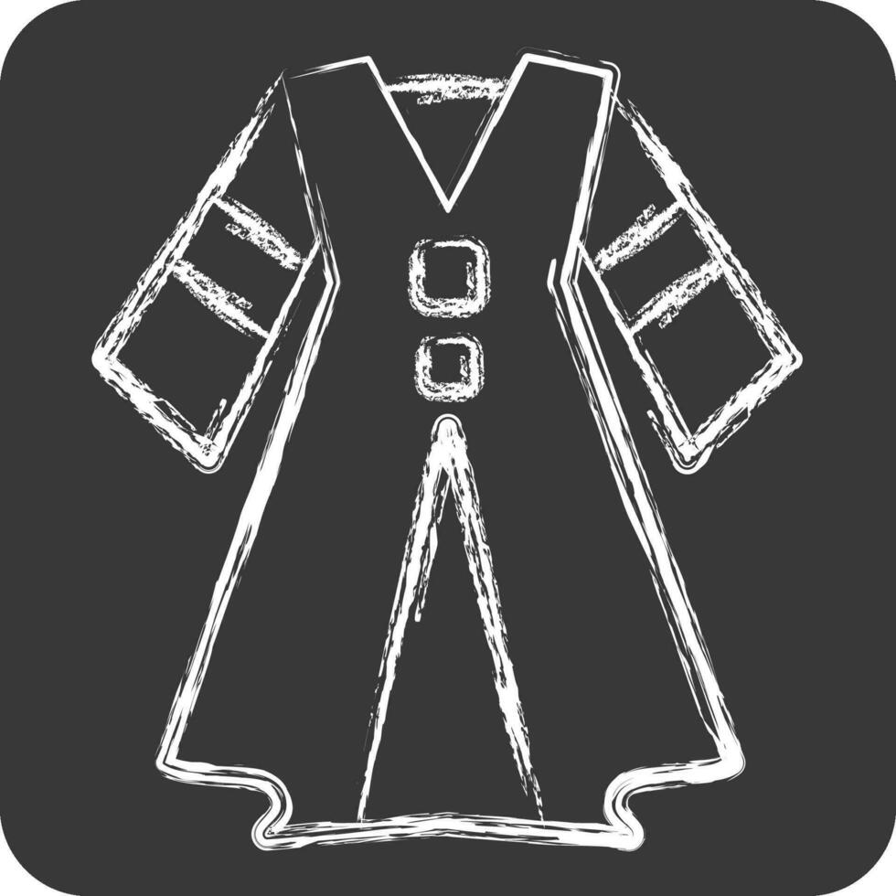 Icon Dress. related to Celtic symbol. chalk Style. simple design editable. simple illustration vector