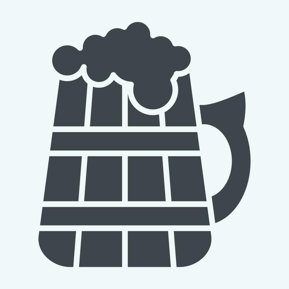 Icon Beer. related to Celtic symbol. glyph style. simple design editable. simple illustration vector