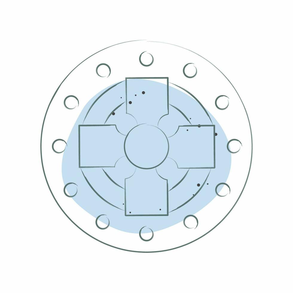 Icon Coin. related to Celtic symbol. Color Spot Style. simple design editable. simple illustration vector