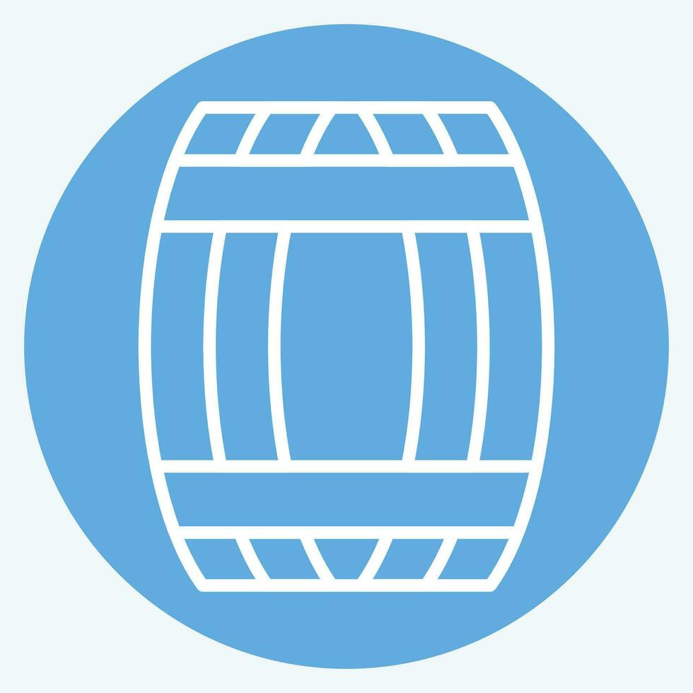 Icon Barrel. related to Celtic symbol. blue eyes style. simple design editable. simple illustration vector