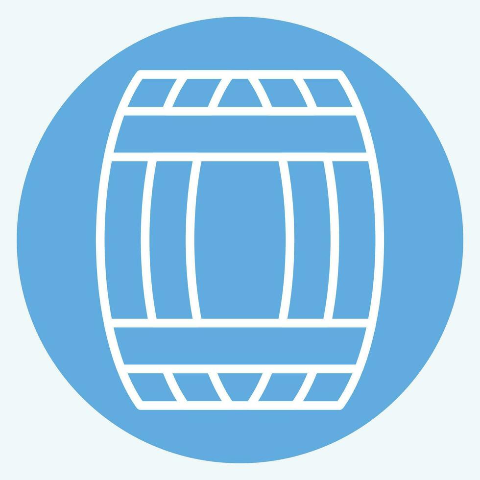 Icon Barrel. related to Celtic symbol. blue eyes style. simple design editable. simple illustration vector