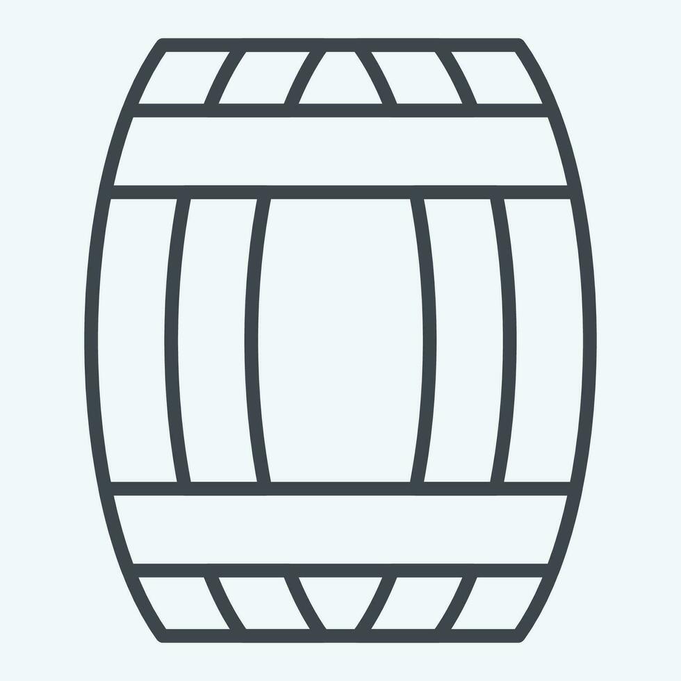 Icon Barrel. related to Celtic symbol. line style. simple design editable. simple illustration vector