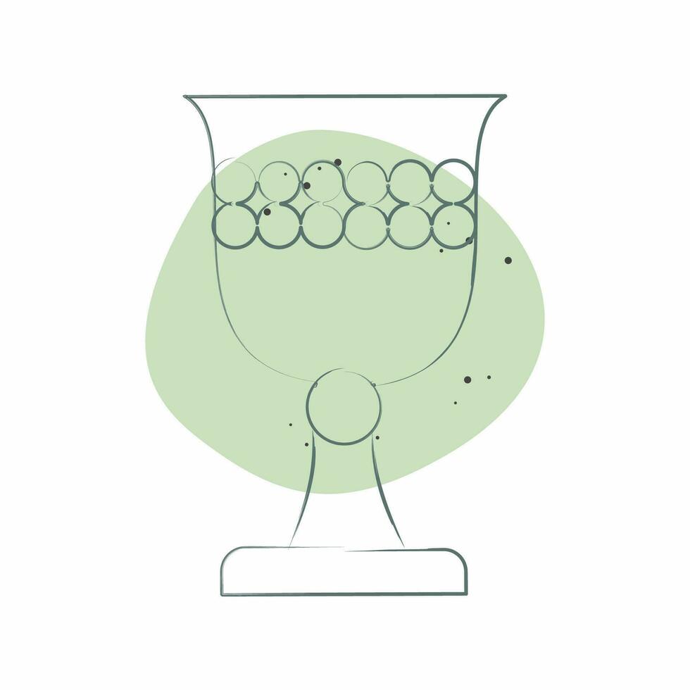 Icon Chalice. related to Celtic symbol. Color Spot Style. simple design editable. simple illustration vector