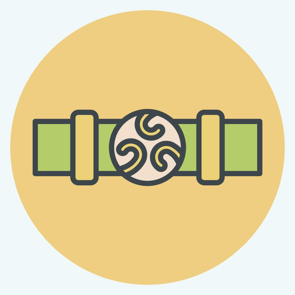 icono cinturón. relacionado a céltico símbolo. color compañero estilo. sencillo diseño editable. sencillo ilustración vector