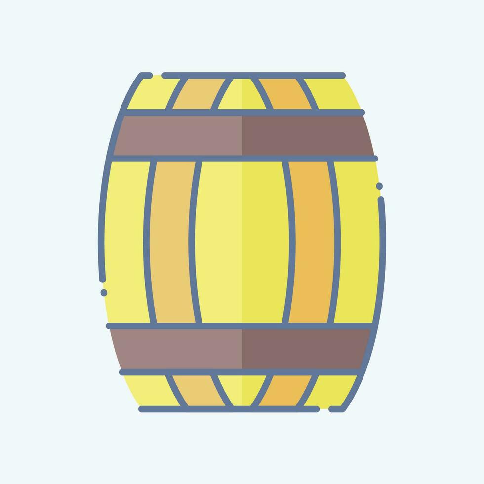 Icon Barrel. related to Celtic symbol. doodle style. simple design editable. simple illustration vector