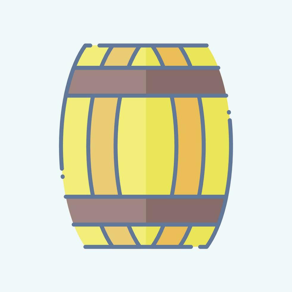 Icon Barrel. related to Celtic symbol. doodle style. simple design editable. simple illustration vector