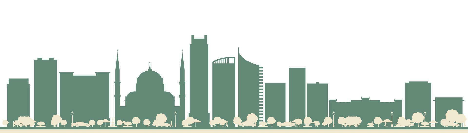 Abstract Beirut Lebanon City Skyline with Color Buildings. vector