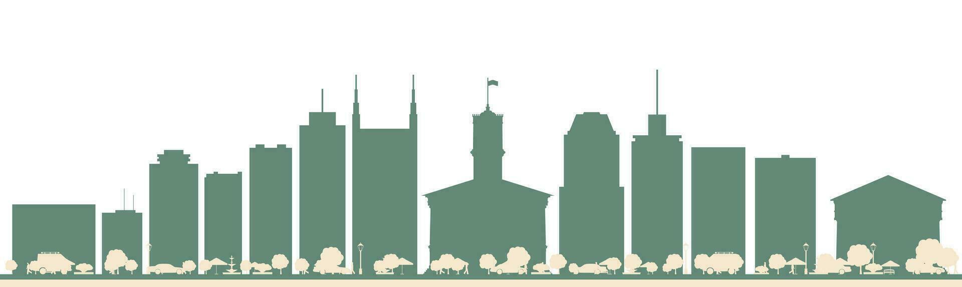 resumen Nashville Estados Unidos ciudad horizonte con color edificios vector