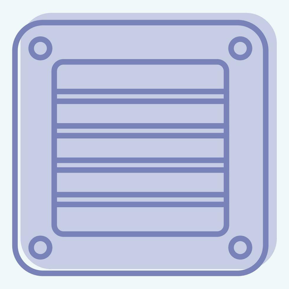 Icon Window Fan. related to Air Conditioning symbol. two tone style. simple design editable. simple illustration vector