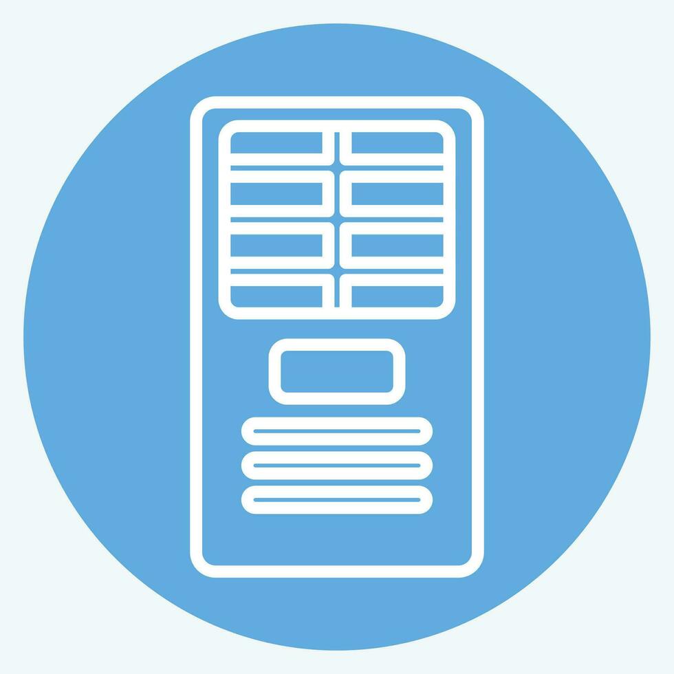 Icon Free Standing. related to Air Conditioning symbol. blue eyes style. simple design editable. simple illustration vector