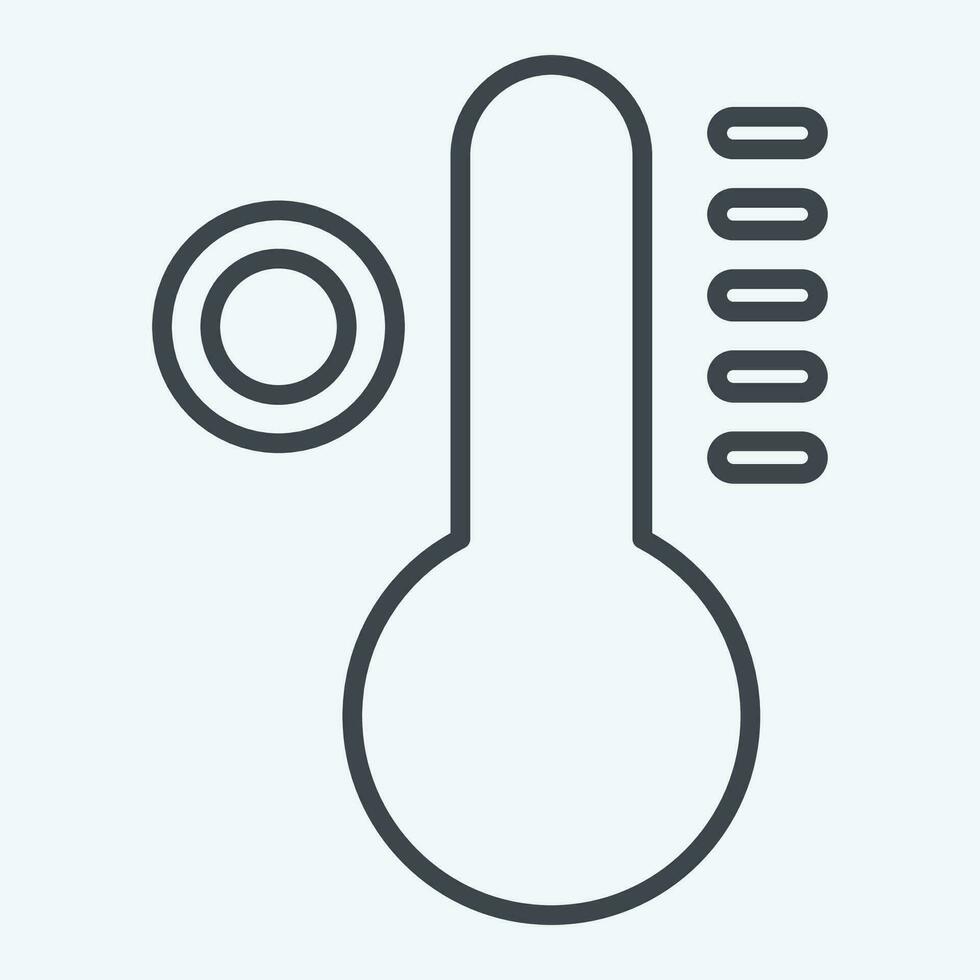 Icon Temperature. related to Air Conditioning symbol. line style. simple design editable. simple illustration vector