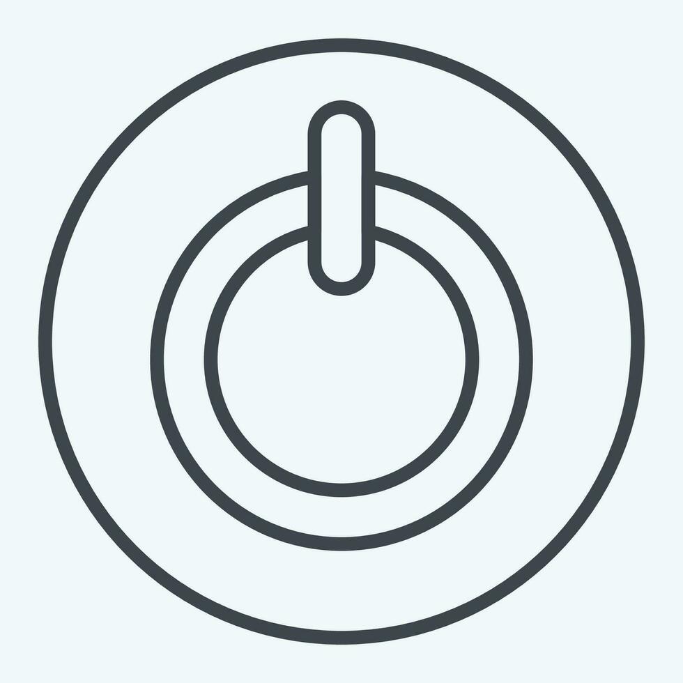 Icon Power Button. related to Air Conditioning symbol. line style. simple design editable. simple illustration vector