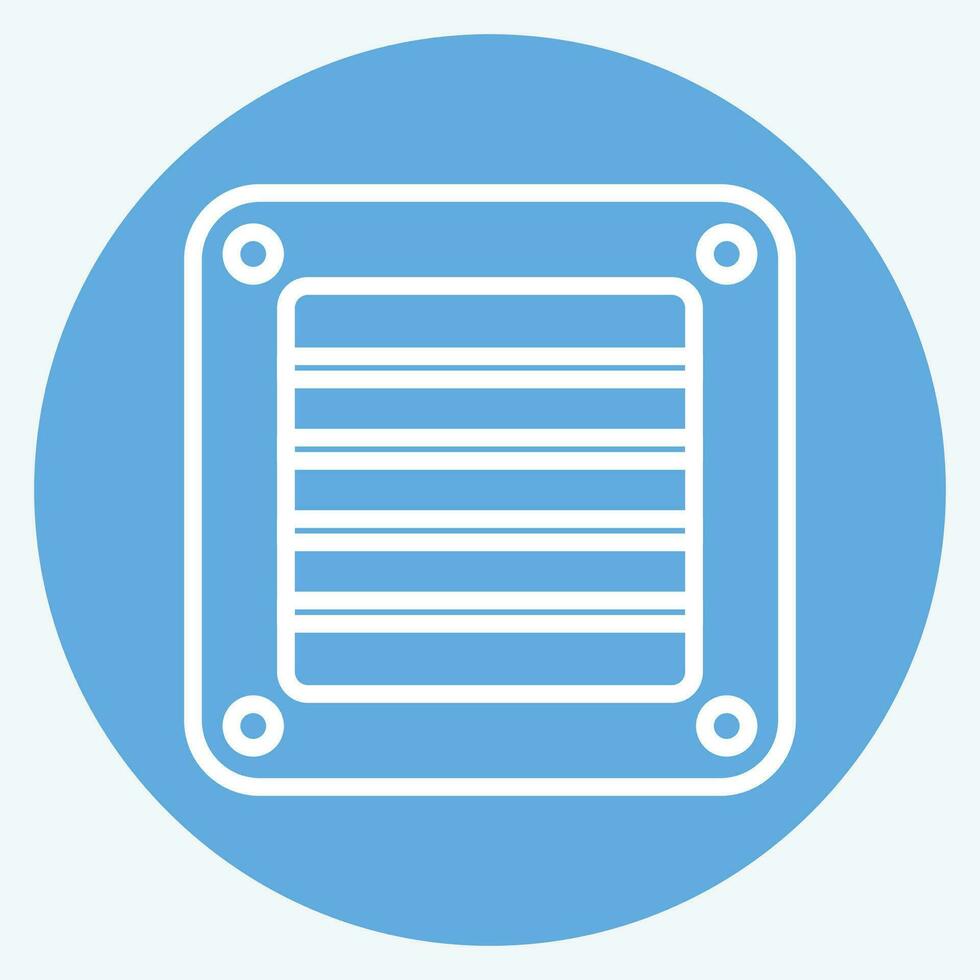 Icon Window Fan. related to Air Conditioning symbol. blue eyes style. simple design editable. simple illustration vector