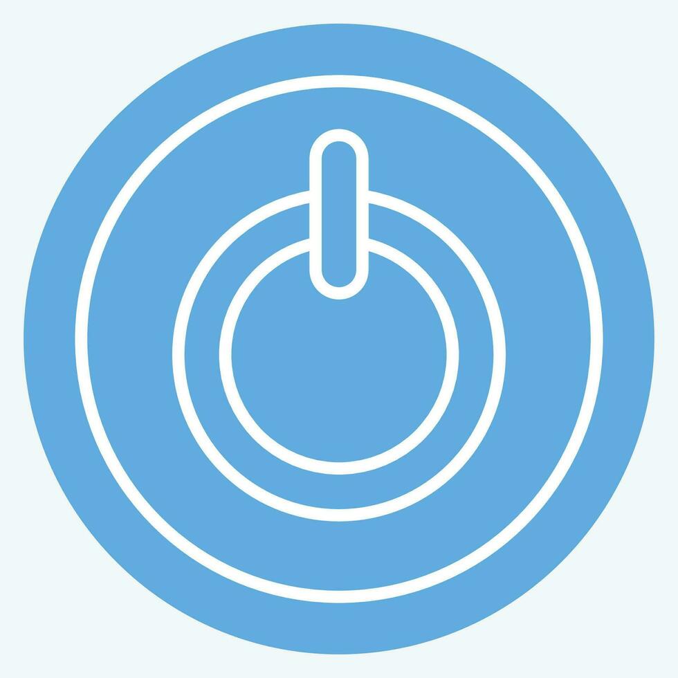 Icon Power Button. related to Air Conditioning symbol. blue eyes style. simple design editable. simple illustration vector