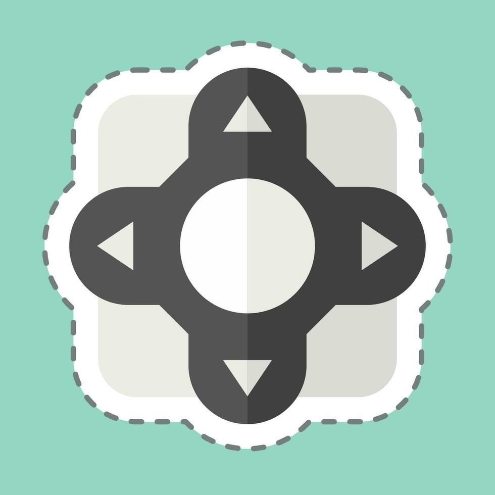 Sticker line cut Remote Control. related to Air Conditioning symbol. simple design editable. simple illustration vector