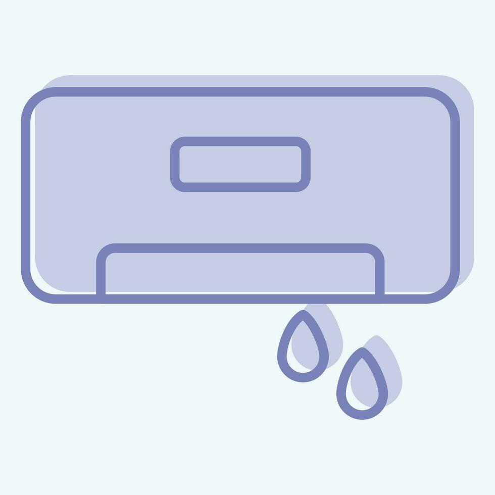 Icon Air Conditioning Water. related to Air Conditioning symbol. two tone style. simple design editable. simple illustration vector