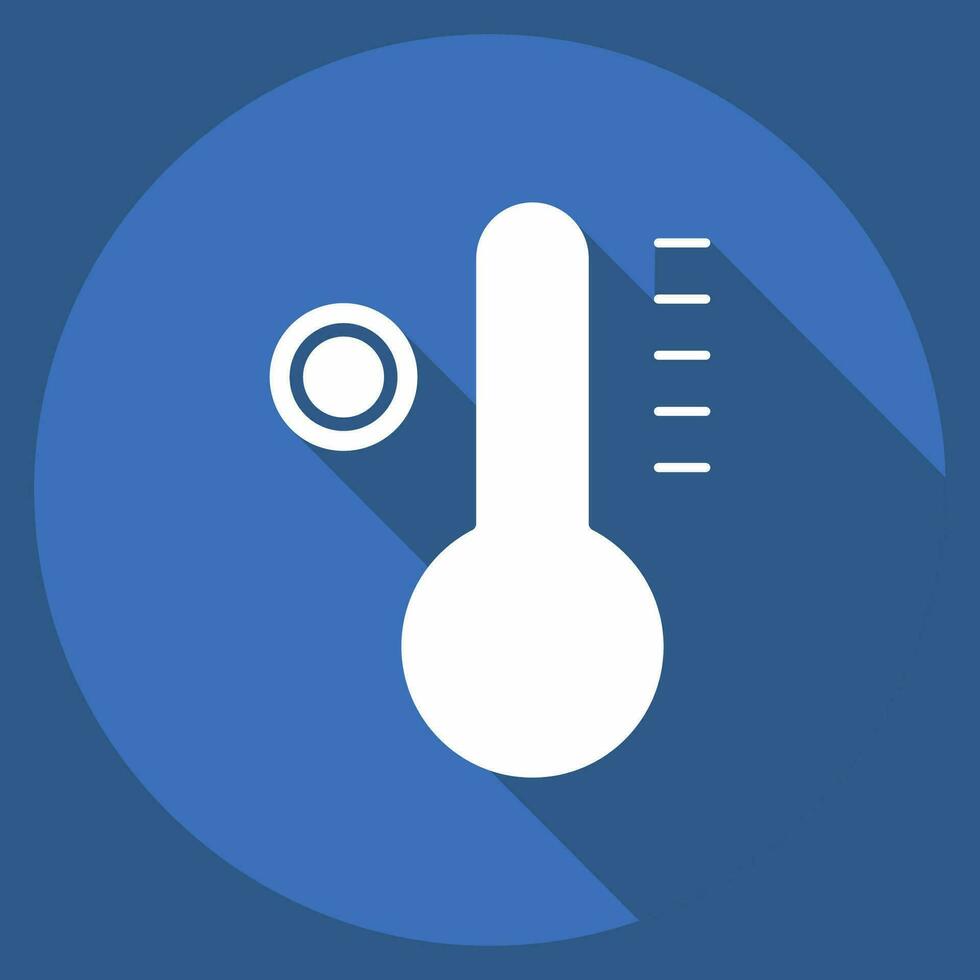 Icon Temperature. related to Air Conditioning symbol. long shadow style. simple design editable. simple illustration vector