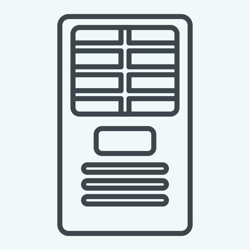 Icon Free Standing. related to Air Conditioning symbol. line style. simple design editable. simple illustration vector